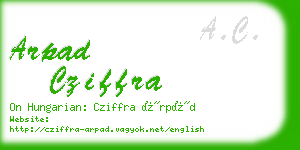 arpad cziffra business card